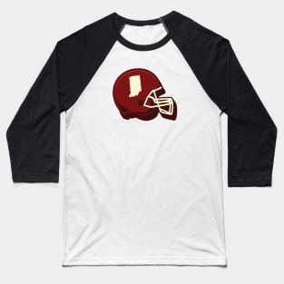 Indiana Outline Football Helmet Baseball T-Shirt